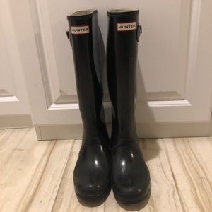 Black Tall Hunter Boots